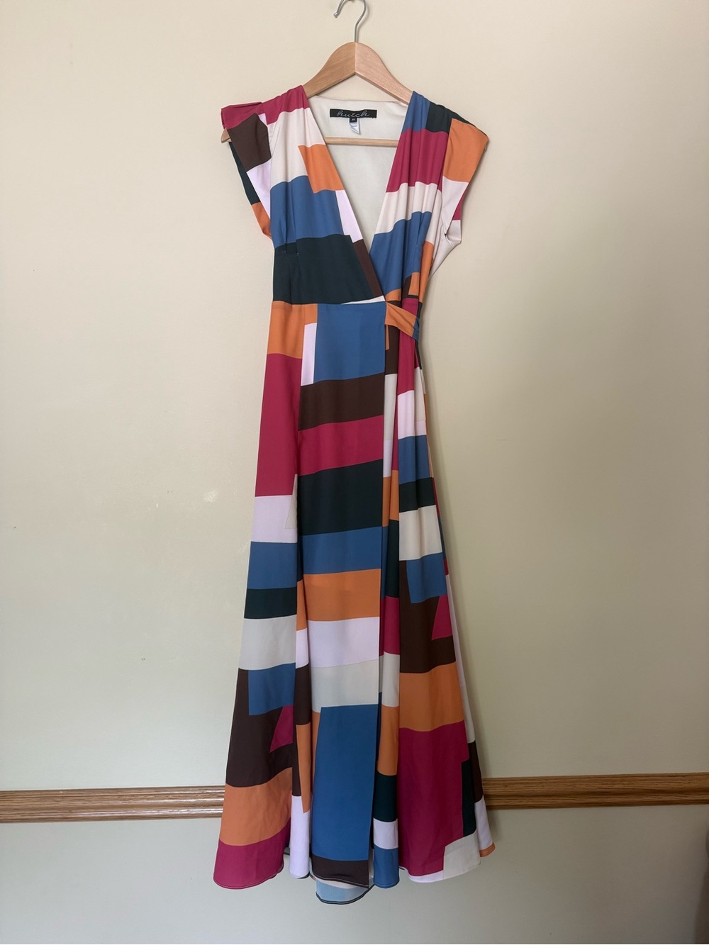Anthropologie Hutch Alfonsine Wrap Maxi Dress Size extra Small Colorful - Picture 3 of 10